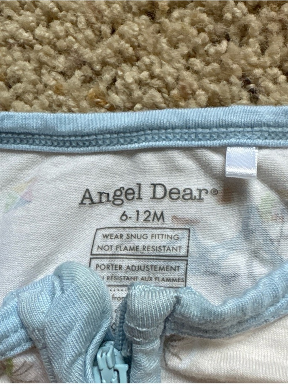 Angel Dear Light Blue Toddler Zip Sleep Suit